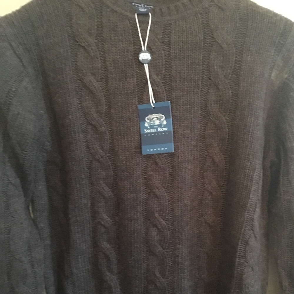 Brown wool cable sweater